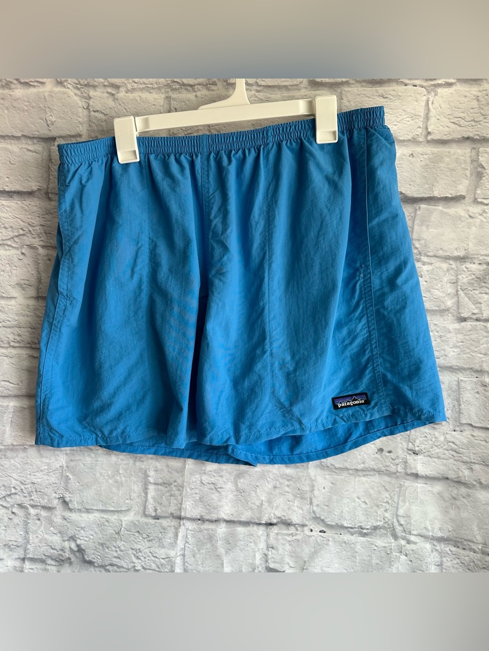 PREOWNED PATAGONIA SWIM TRUNKS BATHING SUIT BLUE BAGGIES SIZE XL MENS